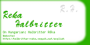 reka halbritter business card