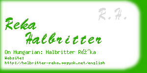 reka halbritter business card